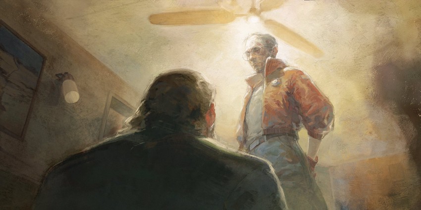 kim kitsuragi and harry du bois (disco elysium) drawn by creamyghost