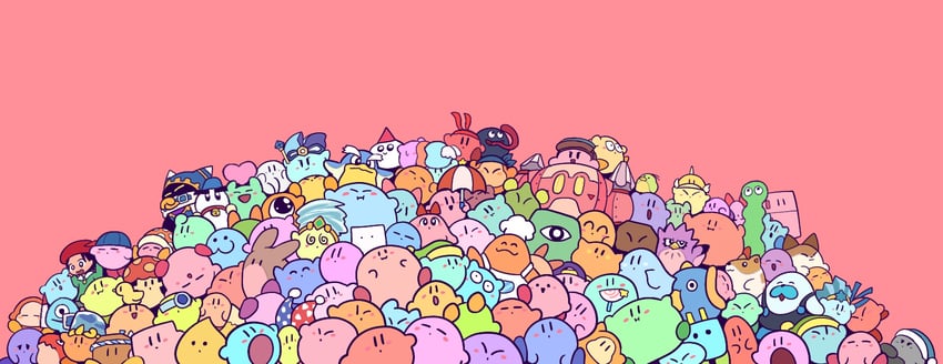 kirby, waddle dee, magolor, bandana waddle dee, marx, and 48 more (kirby and 1 more) drawn by suyasuyabi