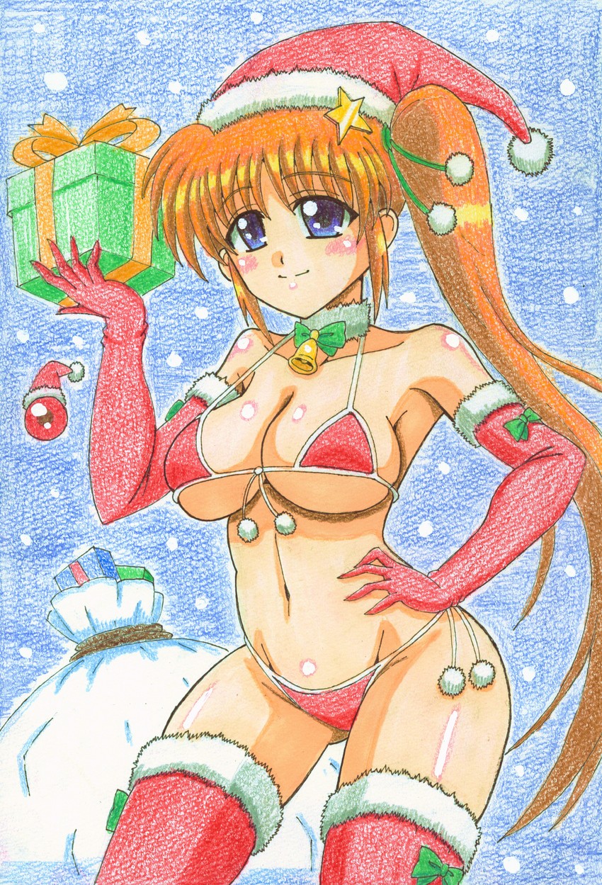 takamachi nanoha (lyrical nanoha and 1 more) drawn by gh9000