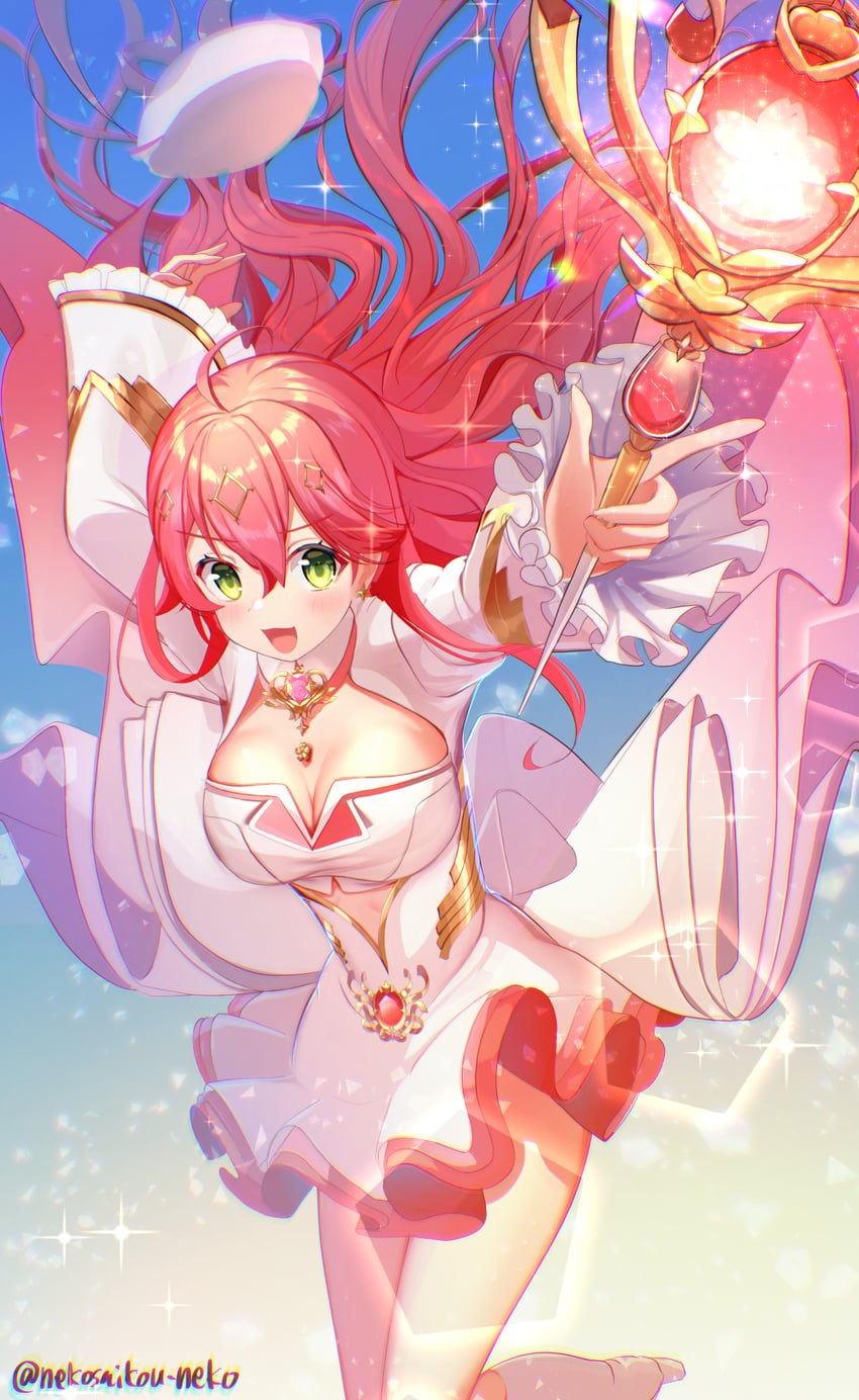 sakura miko (hololive and 1 more) drawn by nekosaikou