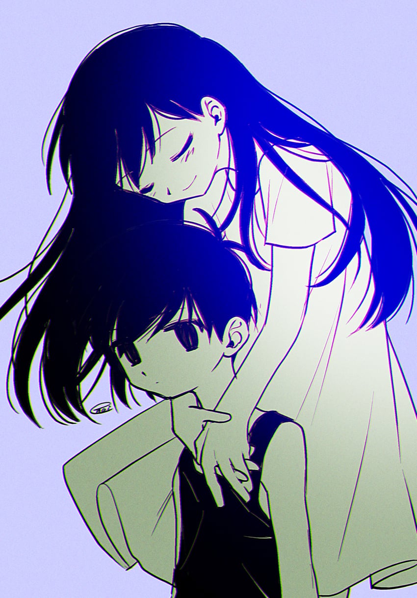 omori and mari (omori) drawn by menma_(enaic31)