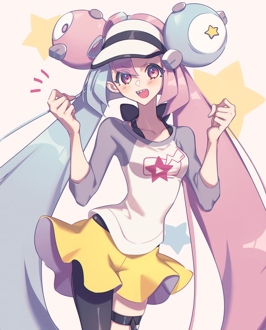 rosa, iono, and magnemite (pokemon and 2 more) drawn by miri_(cherryjelly)