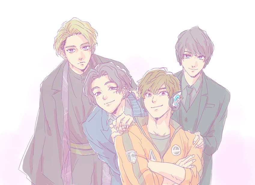 horobi, jin, naki, and ikazuchi (kamen rider and 1 more) drawn by amenoyoru