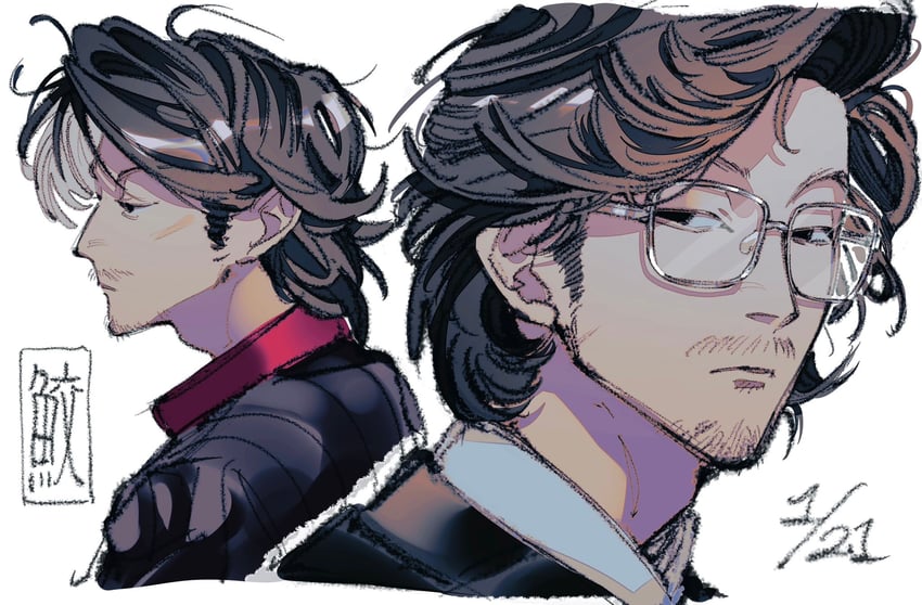 samehada kuroo (samehada otoko to momojiri onna) drawn by naotin3333
