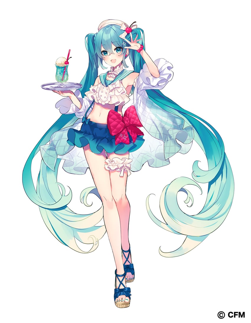 hatsune miku (vocaloid) drawn by saine