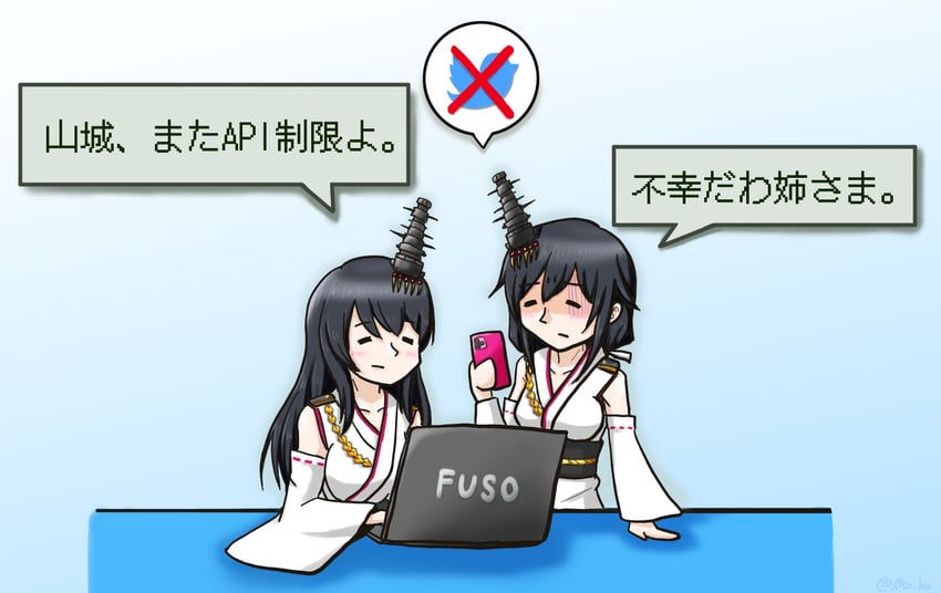 yamashiro, fusou, yamashiro kai ni, and fusou kai ni (kantai collection and 2 more) drawn by tofu_donburi