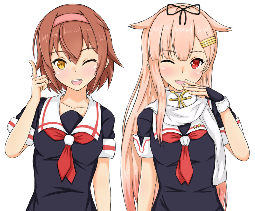 yuudachi, yuudachi kai ni, and shiratsuyu (kantai collection) drawn by linfa_(futari_midara)