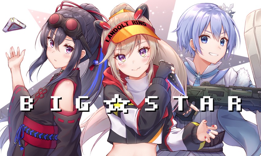 ichinose uruha, komori met, and shirayuki reid (vspo! and 4 more) drawn by toki_(toki_ship8)