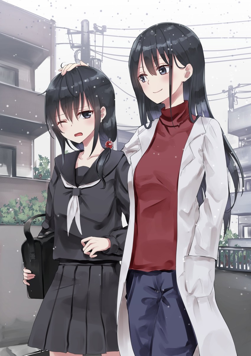 ameno hitsuka and ameno mikono (original) drawn by piripun