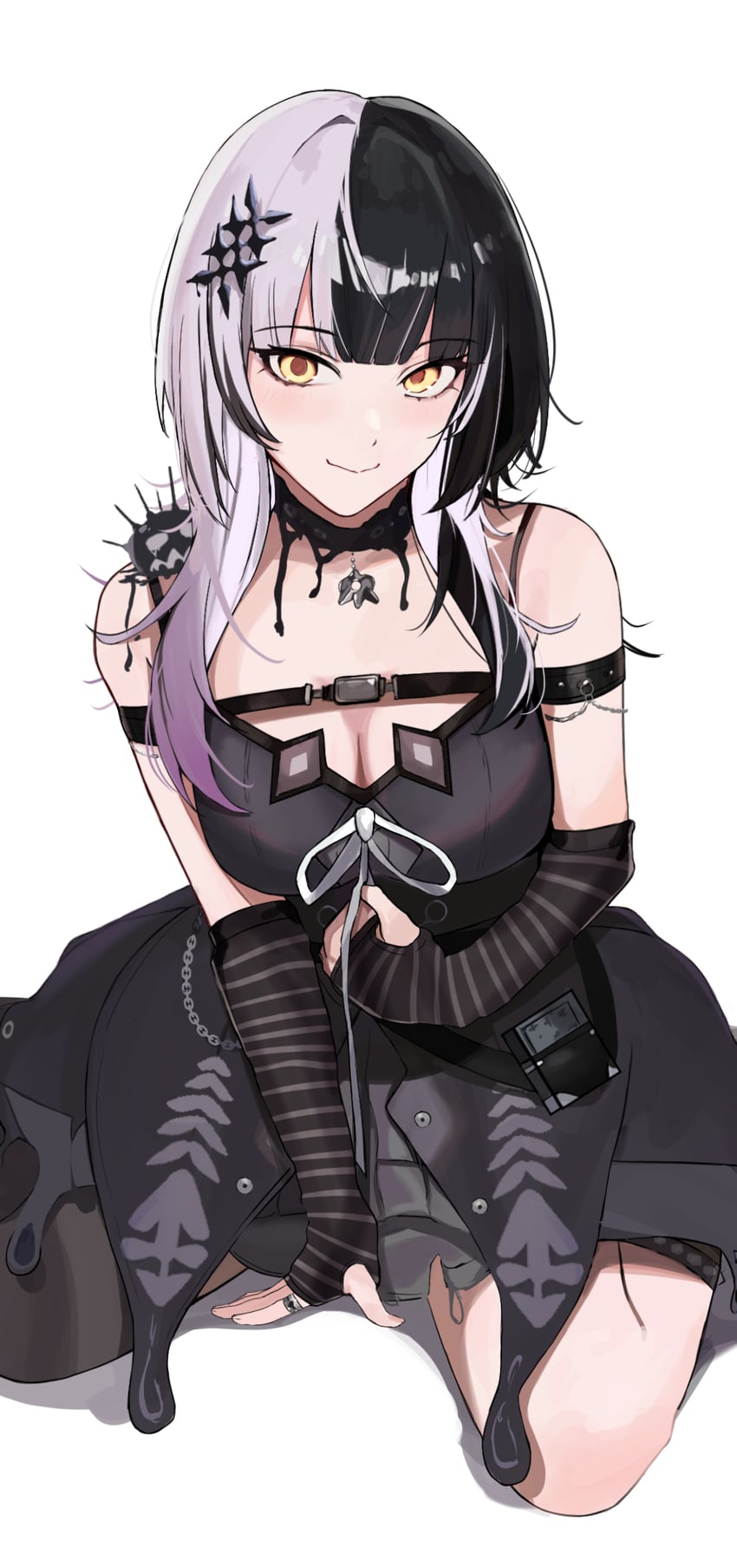 shiori novella and yorick (hololive and 1 more) drawn by ku_roiko