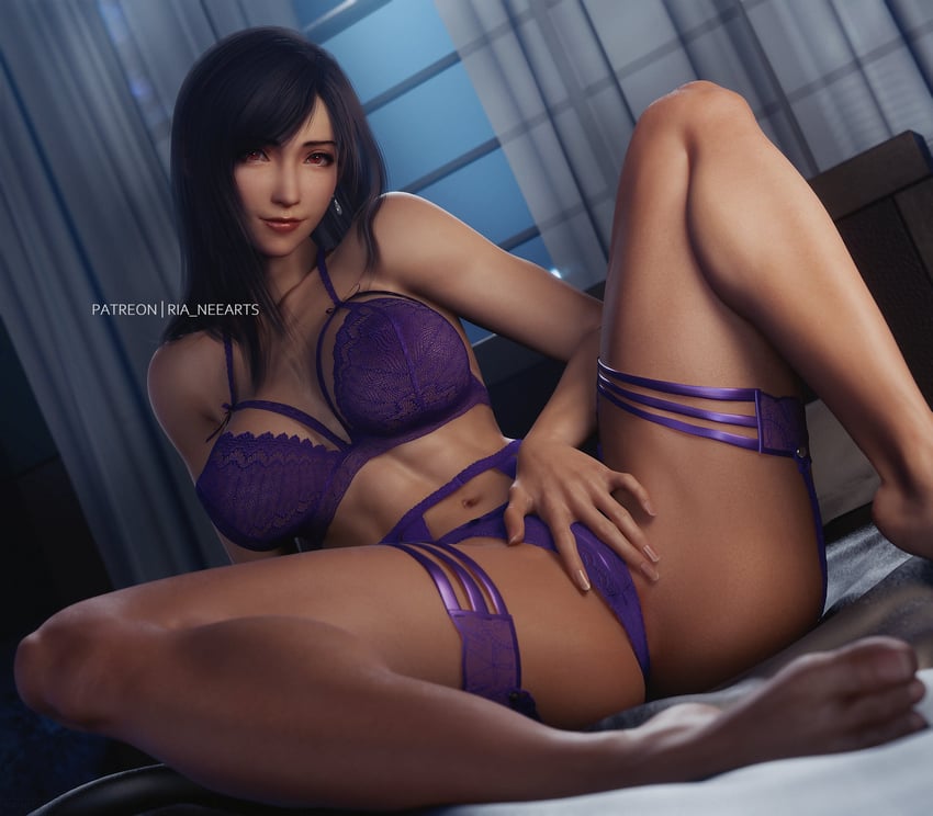 tifa lockhart (final fantasy and 2 more) drawn by ria_(baka-neearts)