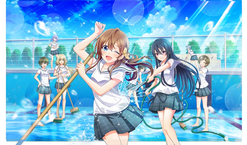 arihara tsubasa, nozaki yuuki, kawakita tomoe, shinonome ryo, asada aoi, and 3 more (cinderella series and 1 more)