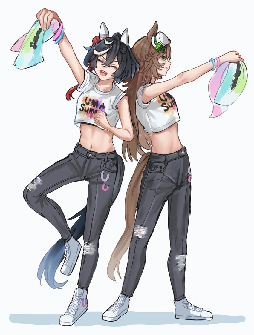 mr. c.b. and katsuragi ace (umamusume) drawn by songdu
