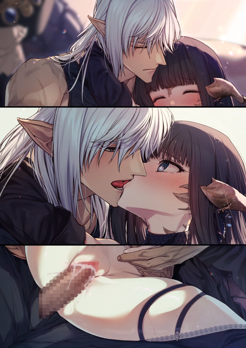 warrior of light and estinien varlineau (final fantasy and 1 more) drawn by alfred_(artist)