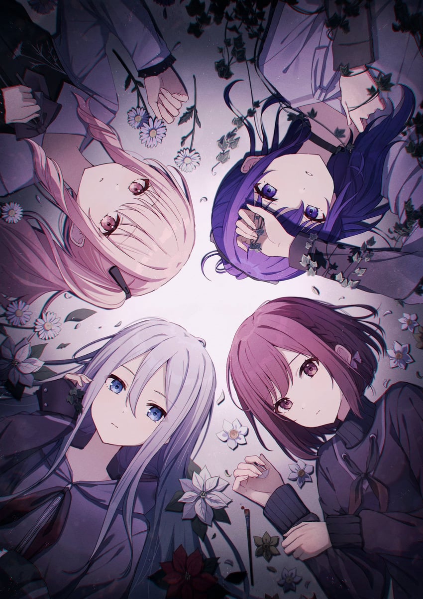 asahina mafuyu, shinonome ena, akiyama mizuki, and yoisaki kanade (project sekai) drawn by miton_(1521084393405571072)