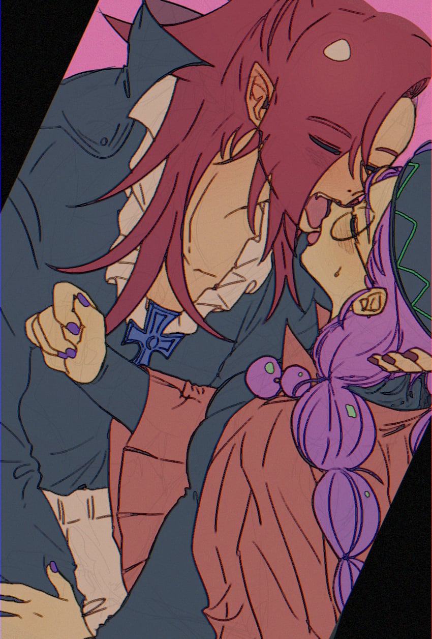 vampire cookie and alchemist cookie (cookie run) drawn by ponong