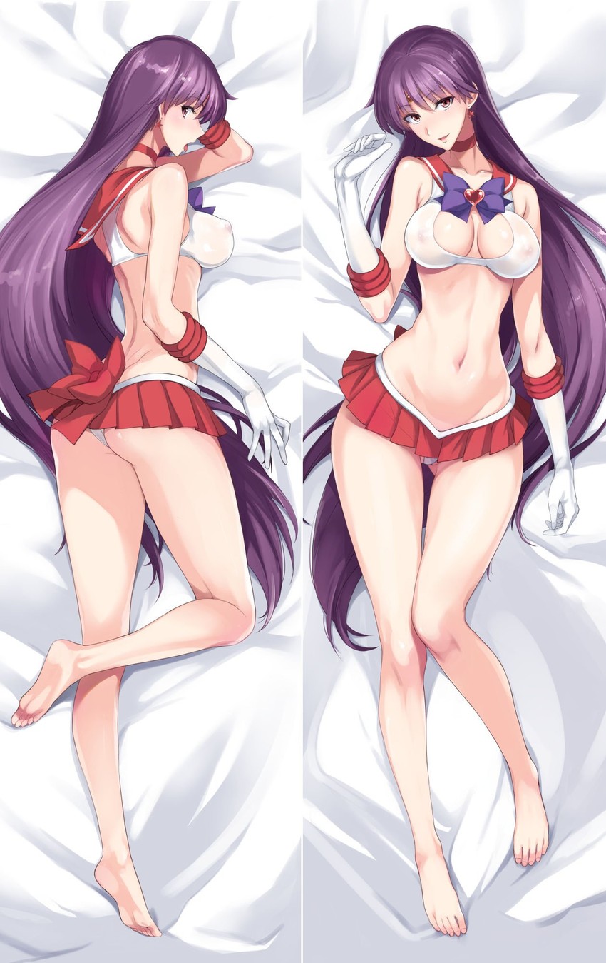 hino rei and sailor mars (bishoujo senshi sailor moon) drawn by isao