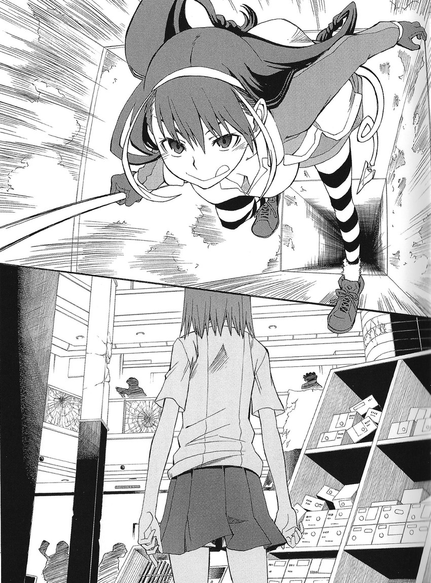 misaka mikoto and lessar (toaru majutsu no index and 1 more) drawn by fuyukawa_motoi