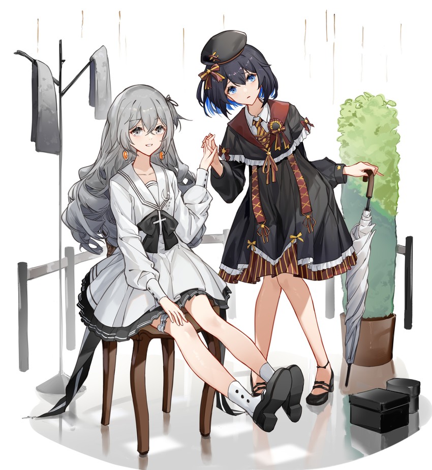 bronya zaychik and seele vollerei (honkai and 1 more) drawn by shu_kunkuokuozi
