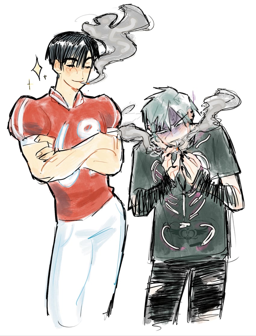 till and ivan (alien stage) drawn by hawk_till