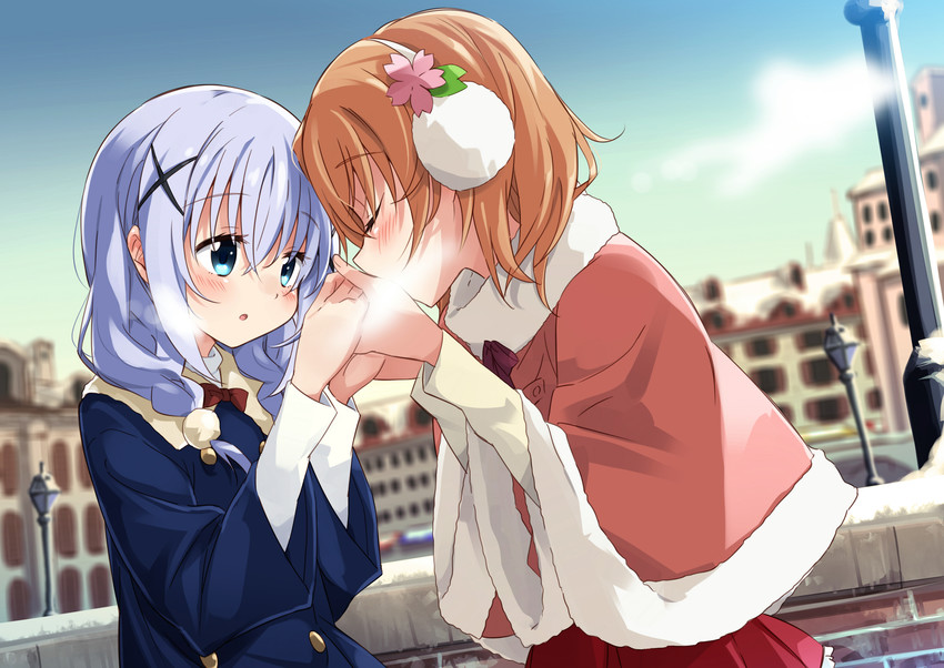 kafuu chino and hoto cocoa (gochuumon wa usagi desu ka?) drawn by mousou_(mousou_temporary)