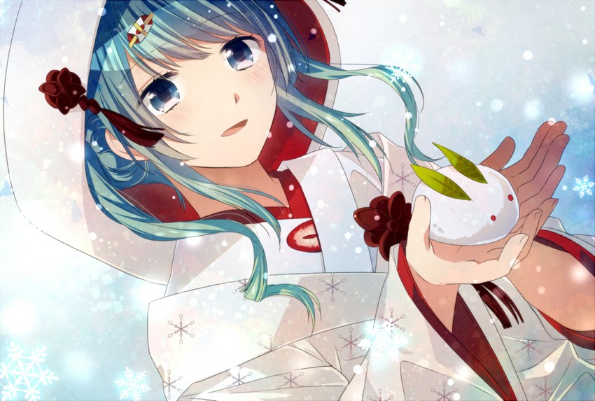 hatsune miku and yuki miku (vocaloid) drawn by bshi_edayo