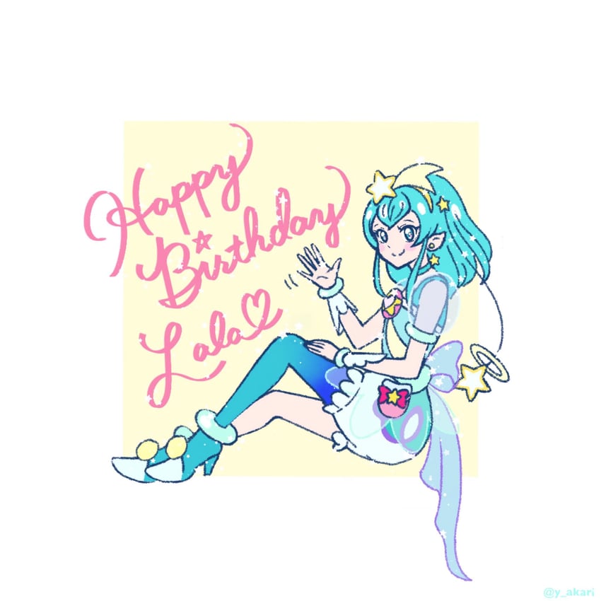 hagoromo lala and cure milky (precure and 1 more) drawn by yanagawa_akari