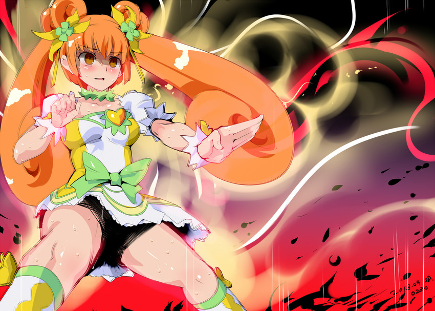yotsuba alice and cure rosetta (precure and 1 more) drawn by nyuu_(manekin-eko)