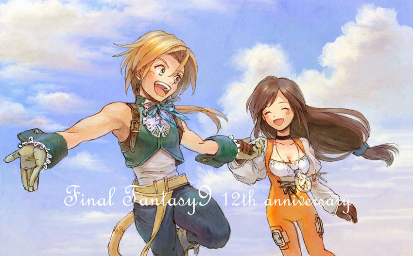 zidane tribal and garnet til alexandros xvii (final fantasy and 1 more) drawn by konatsu_(tomatica)