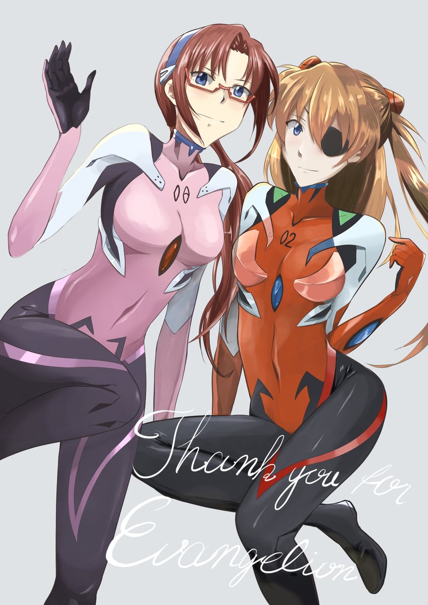 souryuu asuka langley and makinami mari illustrious (neon genesis evangelion and 2 more) drawn by akitsugu_akiyama