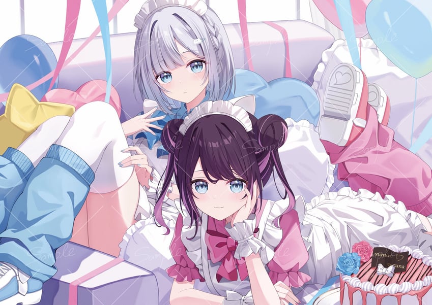 kaga sumire and kaga nazuna (vspo! and 1 more) drawn by shinshia_(sinsia_0928)