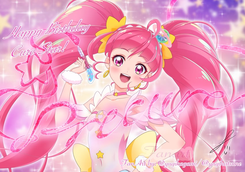 hoshina hikaru and cure star (precure and 1 more) drawn by yugikagami