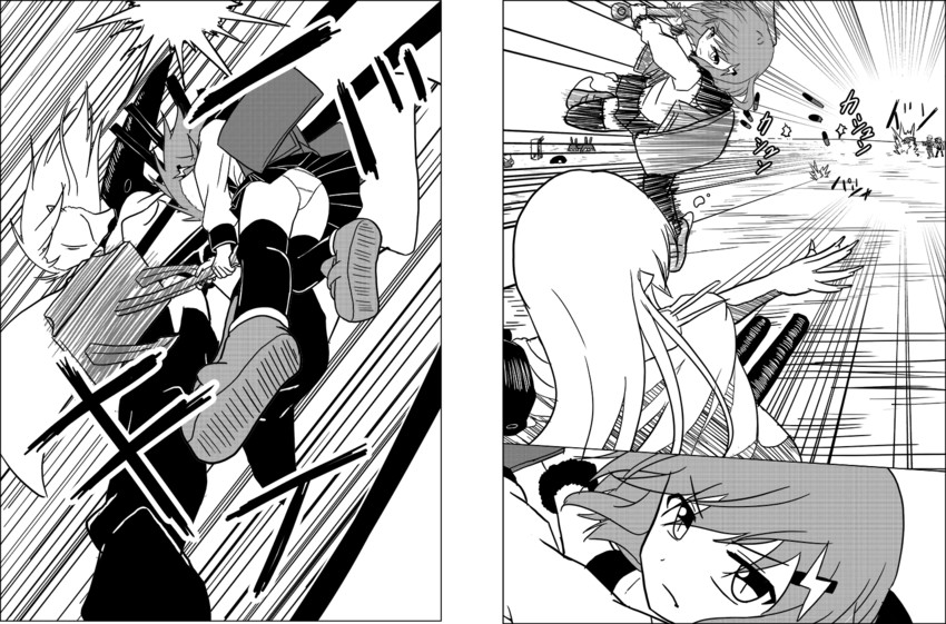 hibiki, ikazuchi, rensouhou-chan, i-class destroyer, ta-class battleship, and 3 more (kantai collection) drawn by meitoro