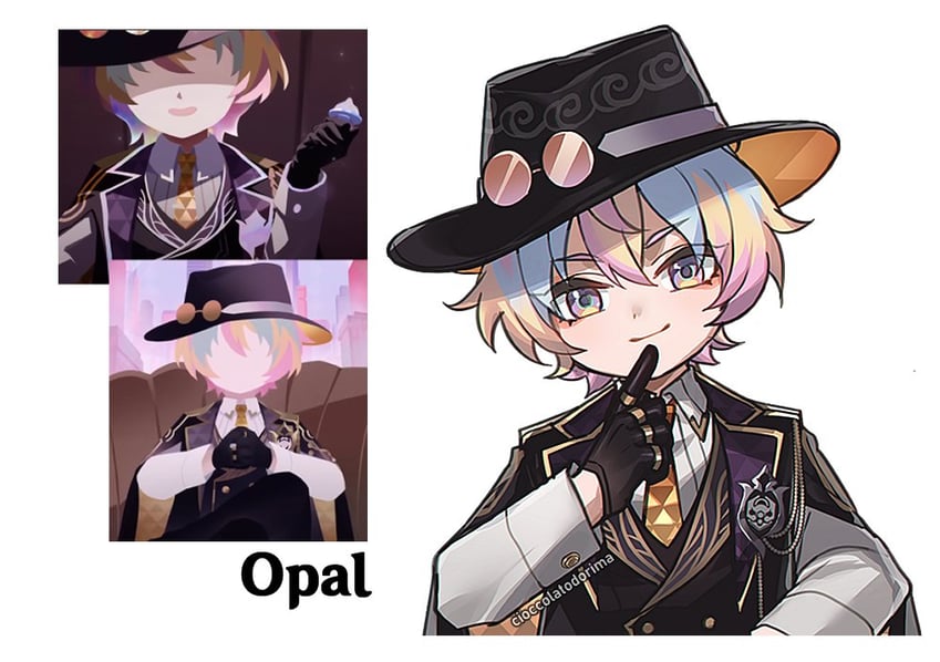 opal (honkai and 1 more) drawn by cioccolatodorima