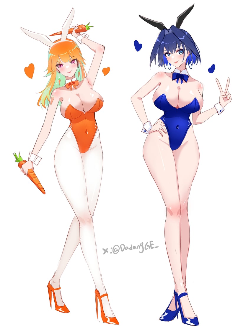 ouro kronii and takanashi kiara (hololive and 1 more) drawn by dadangge