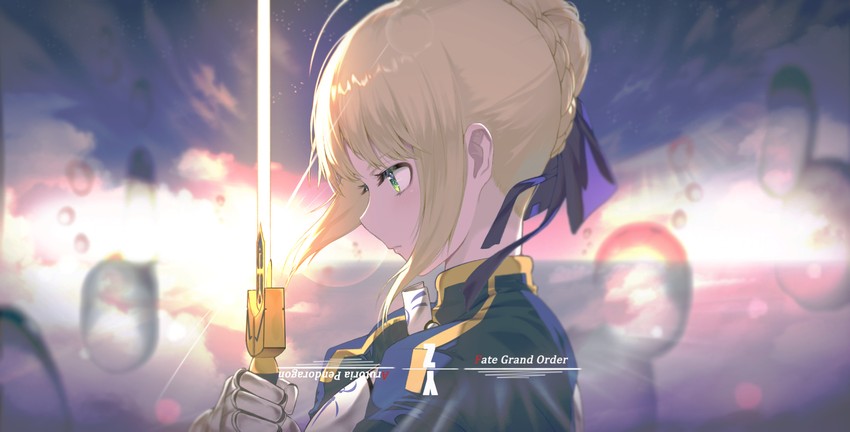 artoria pendragon and saber (fate and 2 more) drawn by nonaginta_novem