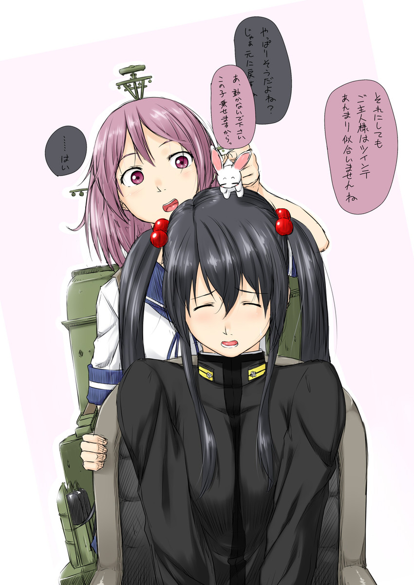 female admiral, sazanami, and tatebayashi sakurako (kantai collection) drawn by niwatazumi