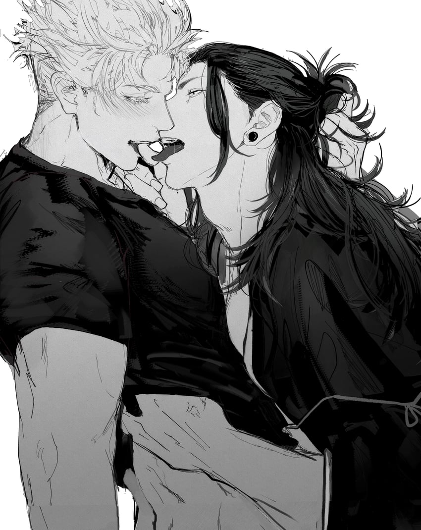 gojou satoru and getou suguru (jujutsu kaisen) drawn by ogata69