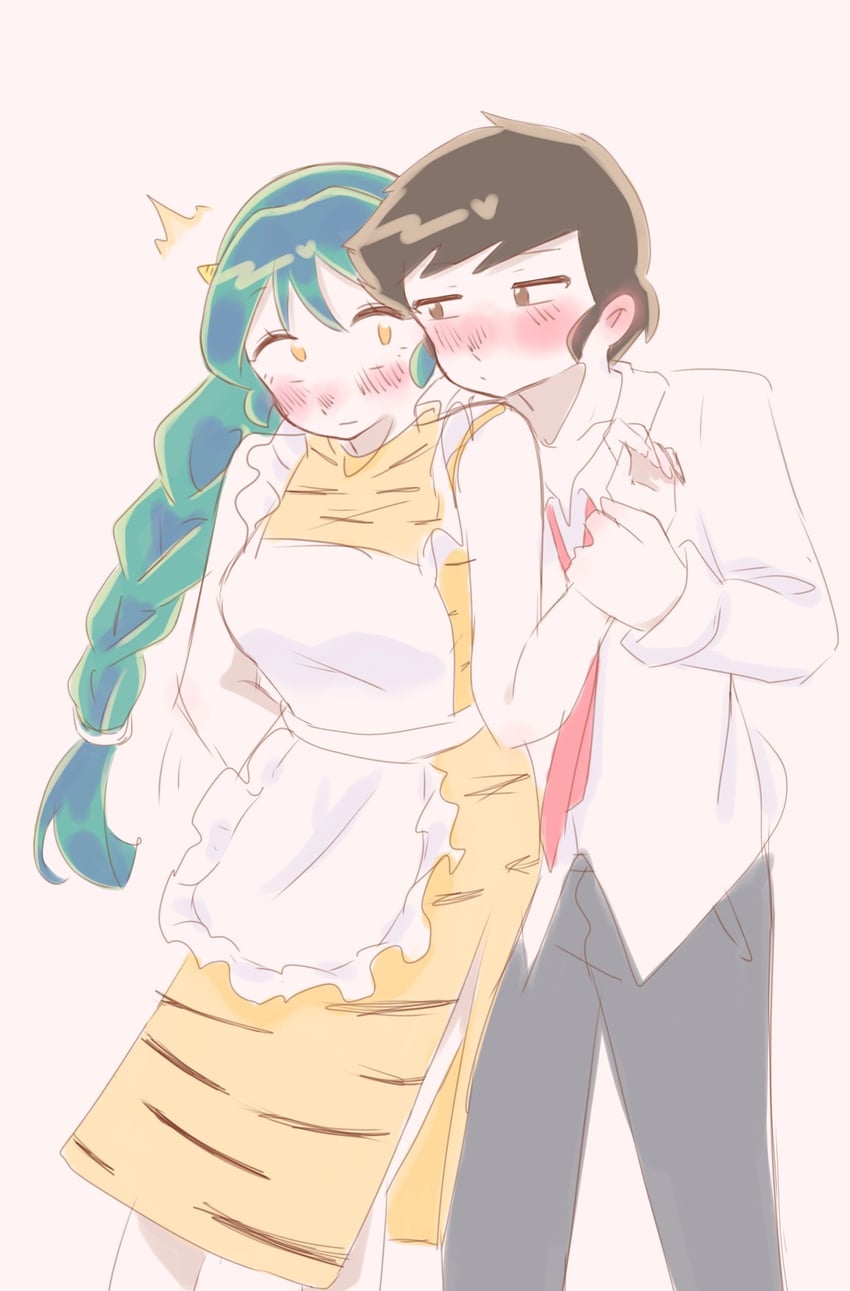 lum and moroboshi ataru (urusei yatsura) drawn by ri_0068