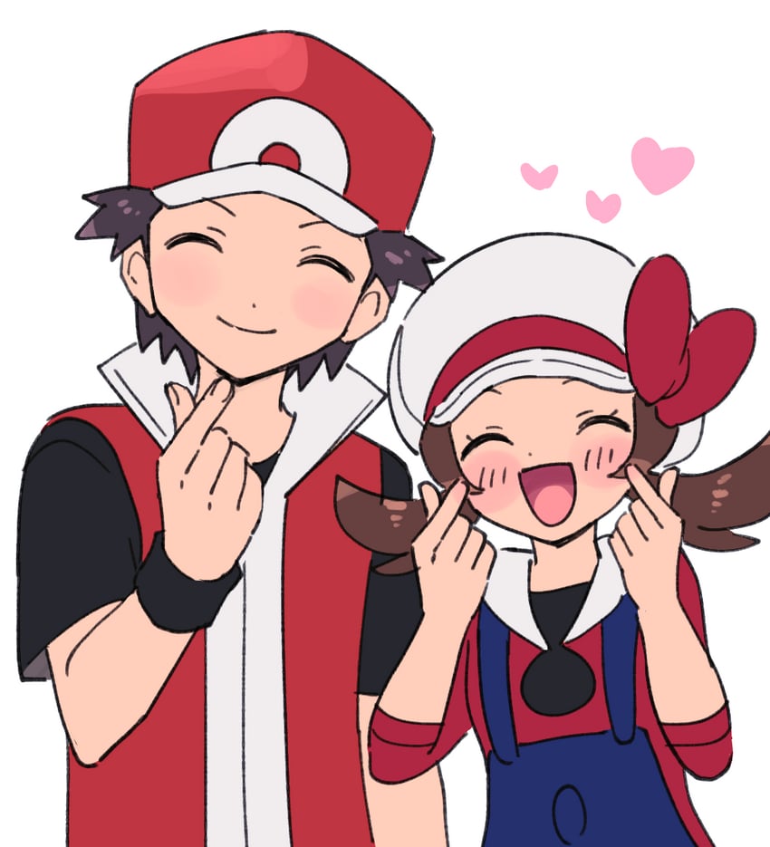 red and lyra (pokemon and 1 more) drawn by pumpkinpan