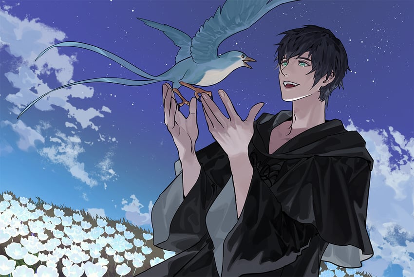 meteion and hermes (final fantasy and 1 more) drawn by byuub