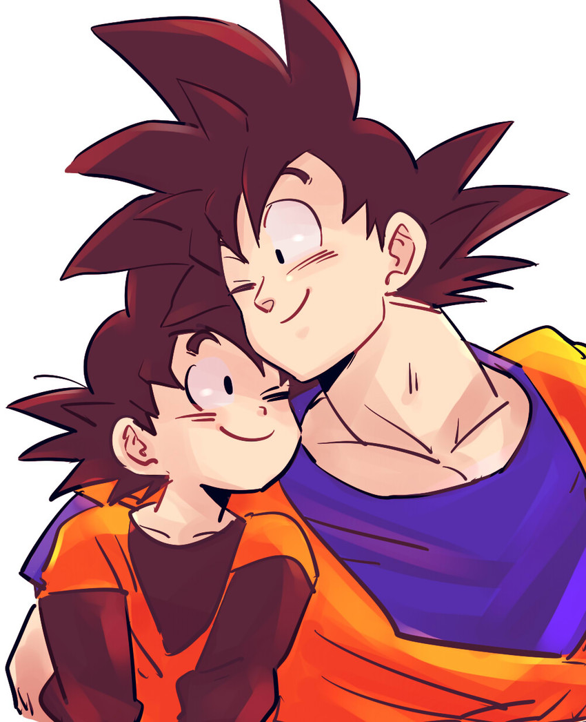 son goku and son goten (dragon ball and 1 more) drawn by miiko_(drops7)