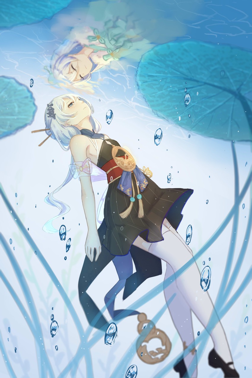 theresa apocalypse and zhuge kongming (honkai and 1 more) drawn by yichuanxue