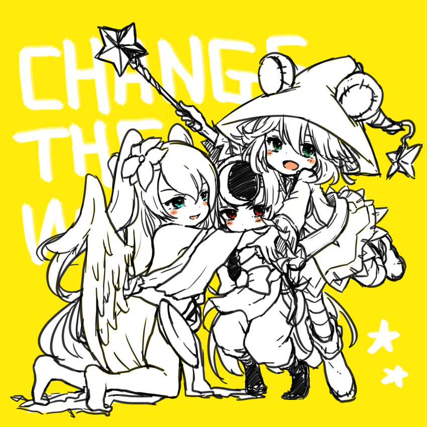 yomi, venus, and tiny alma (puzzle & dragons and 1 more) drawn by pikomarie