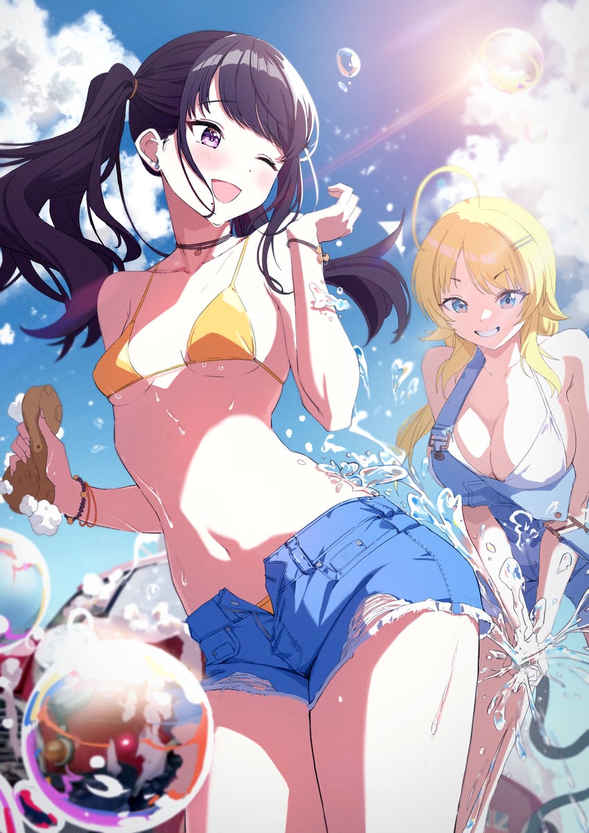 hachimiya meguru and kazano hiori (idolmaster and 1 more) drawn by td_(tandeom97)