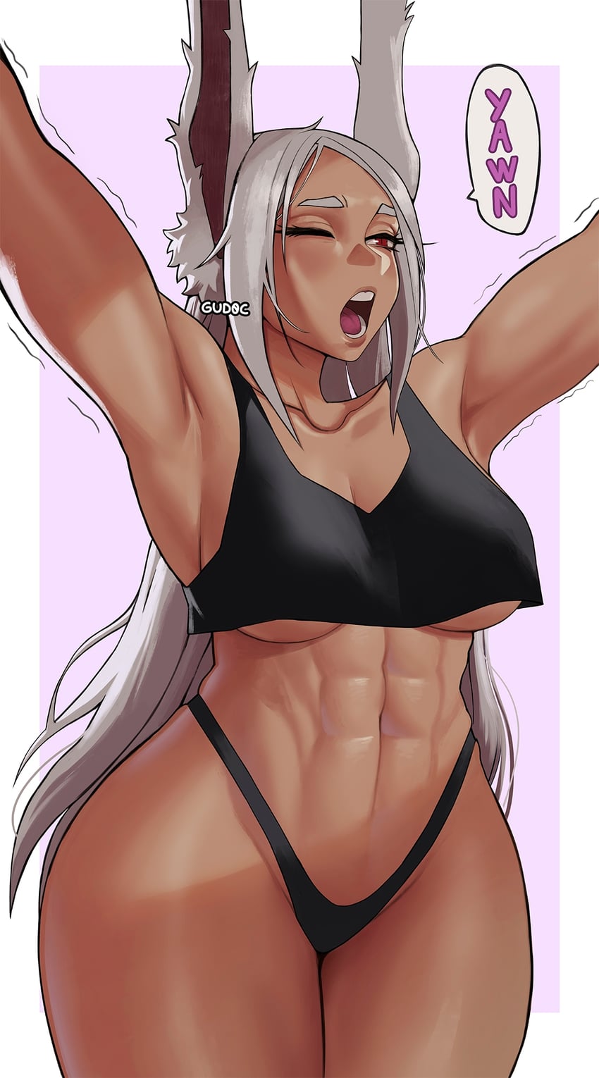 mirko (boku no hero academia) drawn by gud0c