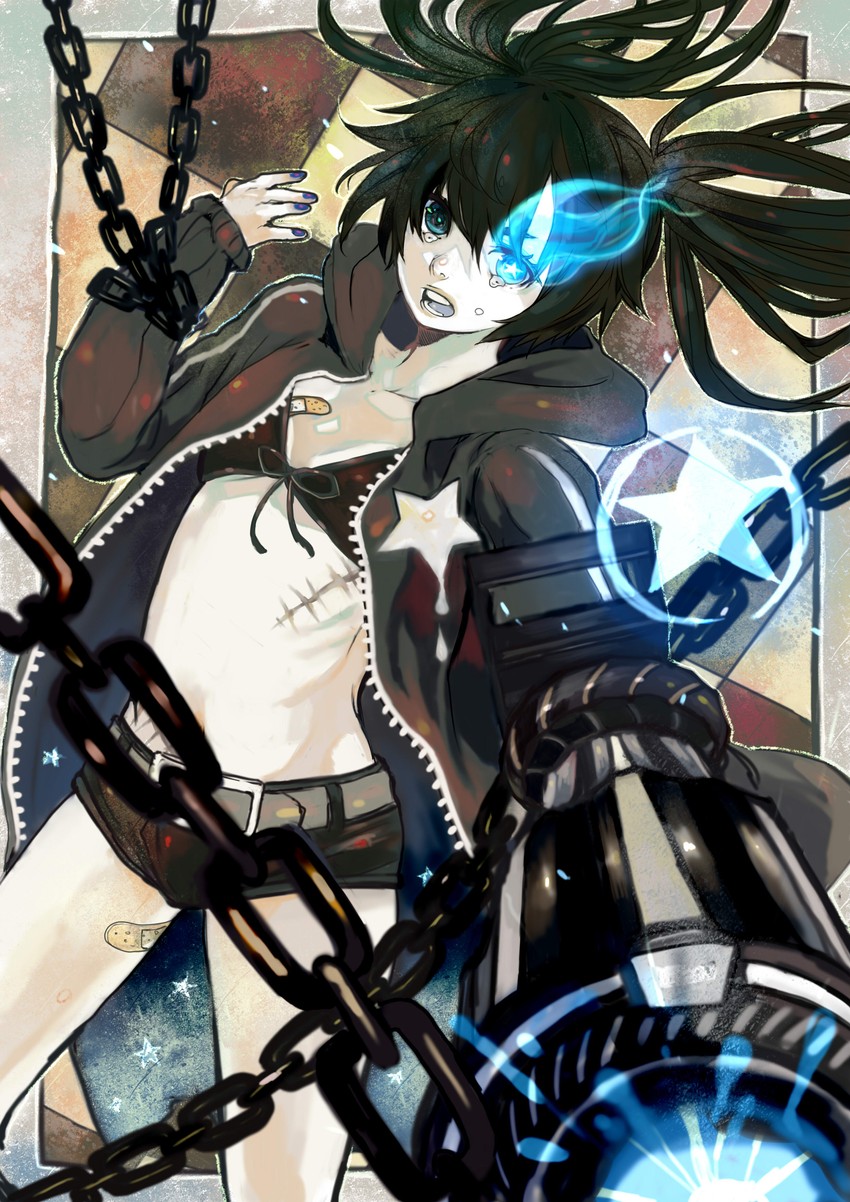 black rock shooter (black rock shooter) drawn by kishibe_(hone_no_umi)