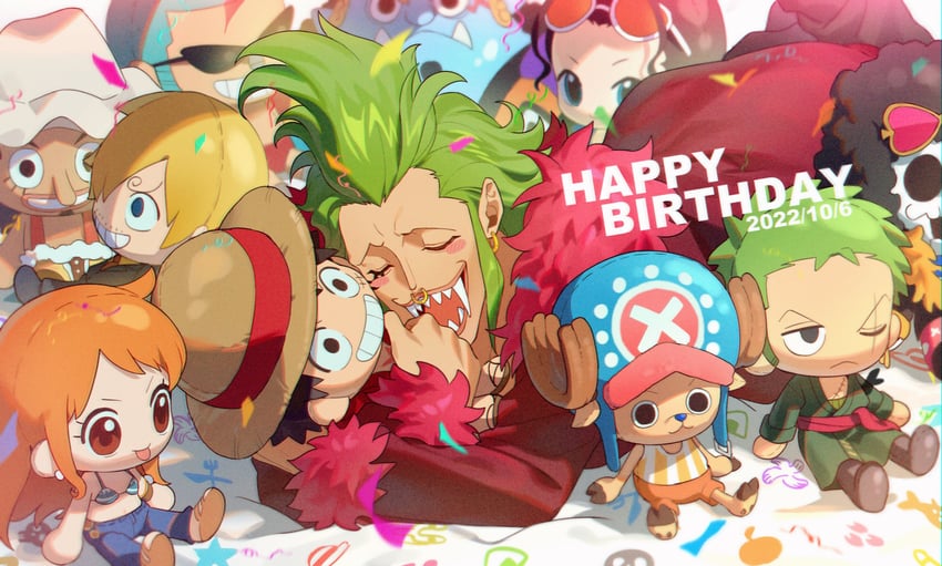nami, monkey d. luffy, nico robin, roronoa zoro, sanji, and 6 more (one piece) drawn by qin_(7833198)