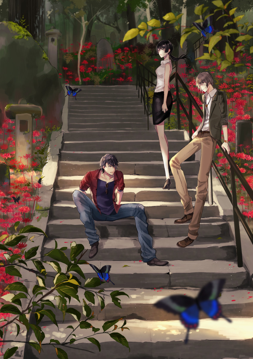 takamiya zen, saijou yukio, and ninomae shunichirou (ayakashi hodokiya) drawn by vient