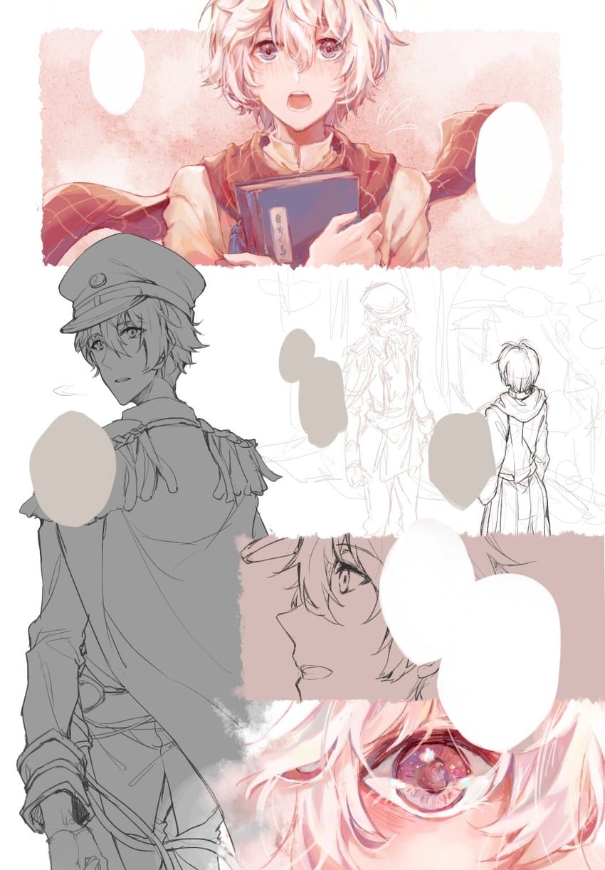 nanase riku and osaka sougo (idolish7) drawn by polora